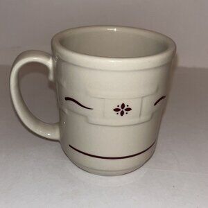 Longaberger Pottery 12 Ounce MUG Woven Traditions Red